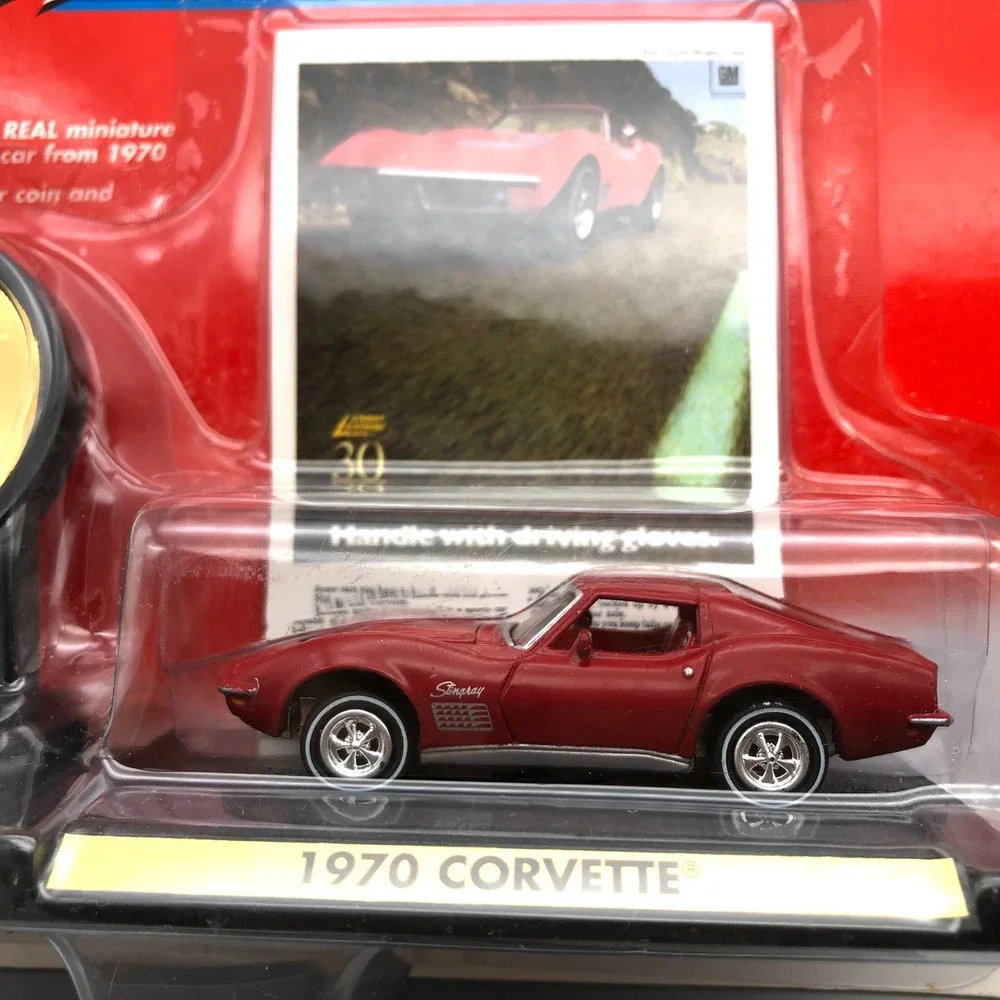 Johnny Lightning 30th Anniversary 1970 Corvette Stingray Diecast 1/64 Red Coin